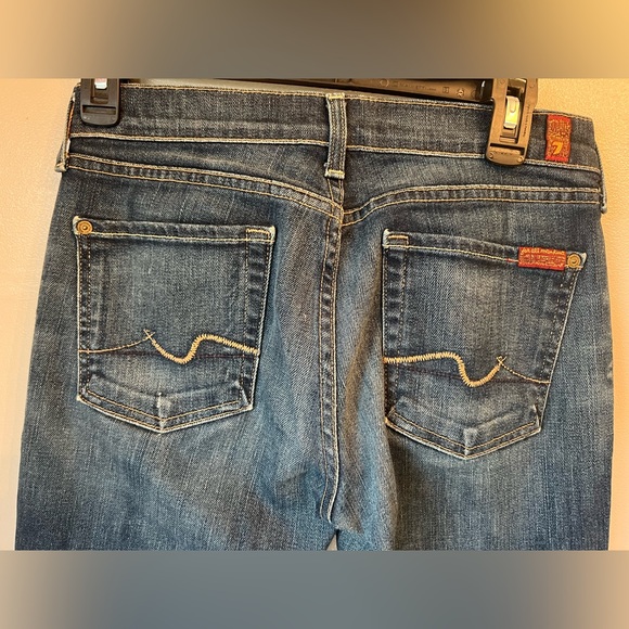 GUC 7 for All Mankind Bootcut Blue Jeans Size 28 - Picture 3 of 9